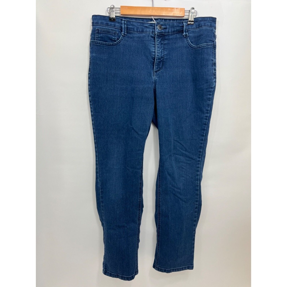 Laura Ashley Womens Sz 14 Medium Wash Denim Jeans from 2015 RN98698 Bling Pocket